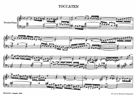 Das erste Buch der Toccaten, Partiten usw. 1637 by Girolamo Frescobaldi Harpsichord - Sheet Music