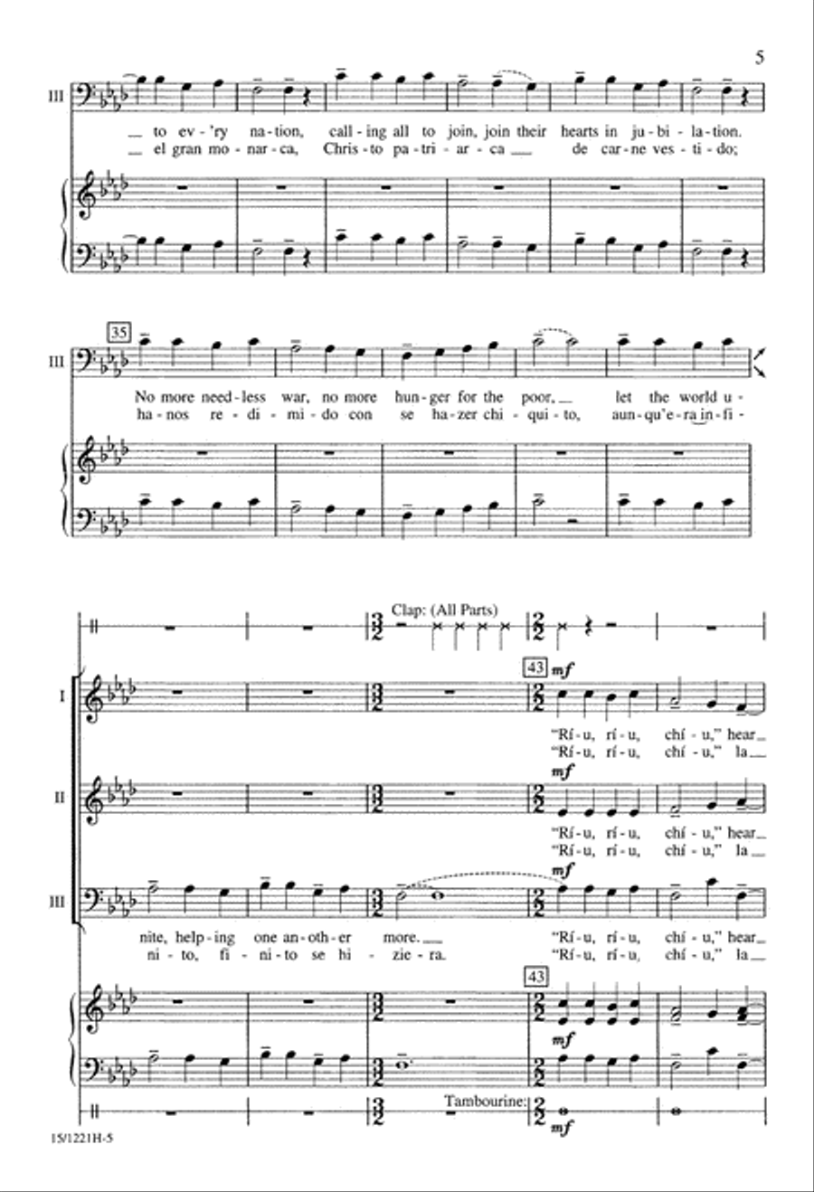Ríu, Ríu, Chíu 3-Part scores gallery preview page 6