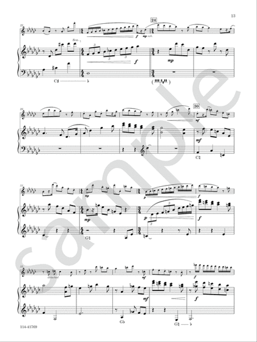 Serenade for Flute and Harp Chamber Music scores gallery preview page 8