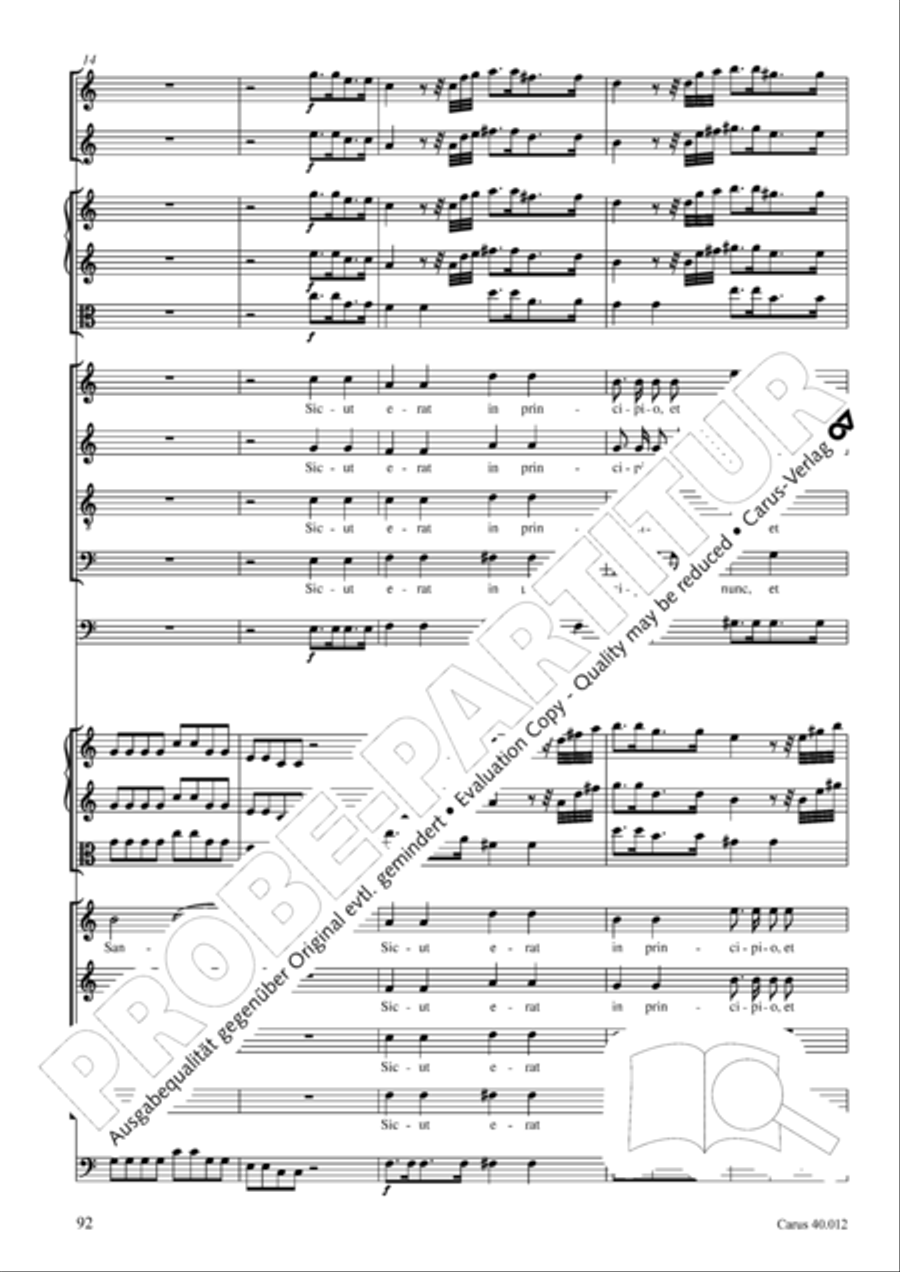 Beatus vir (How blest is he) Psalm 111 4-Part scores gallery preview page 93