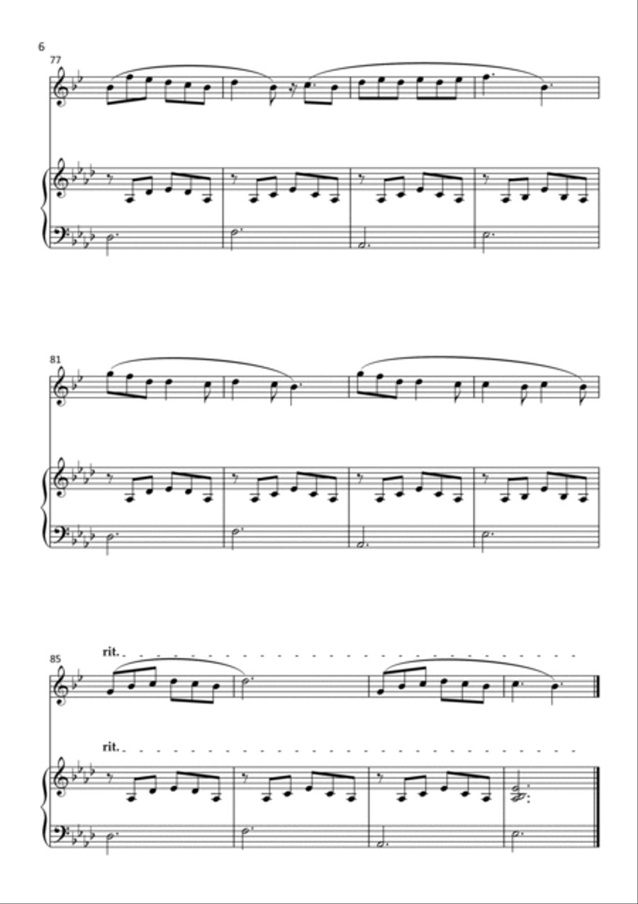 Dandelions B-Flat Clarinet scores gallery preview page 6