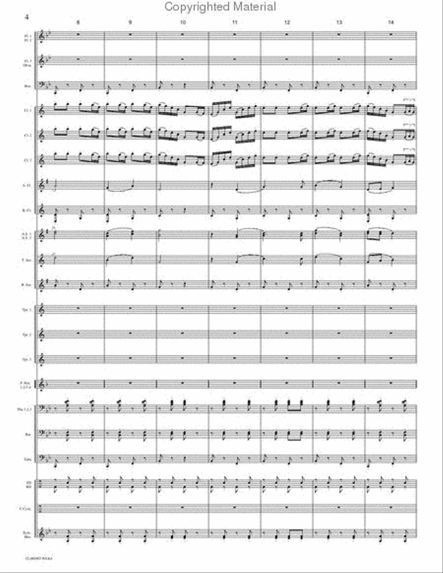 Clarinet Polka Concert Band scores gallery preview page 4