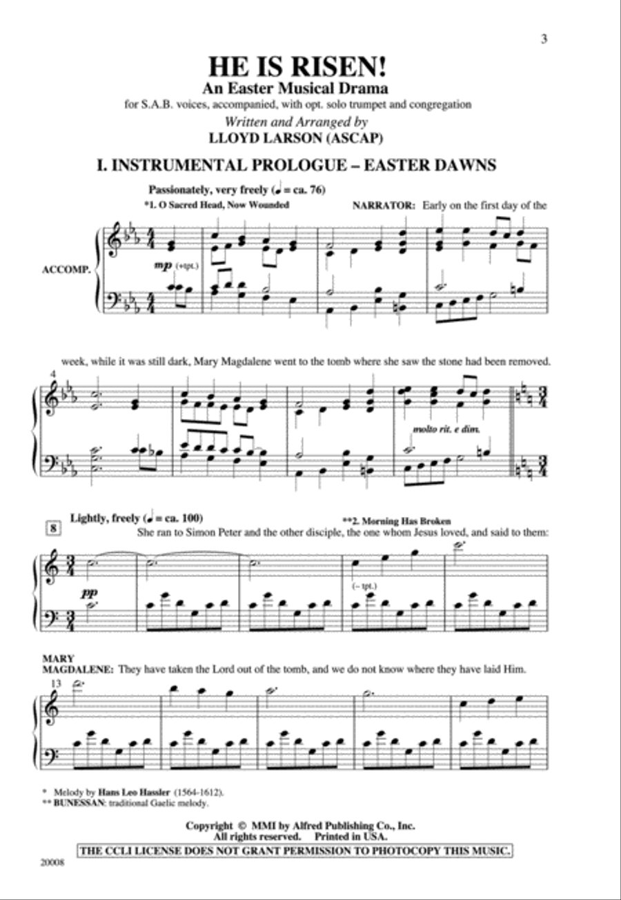 He Is Risen! 3-Part scores gallery preview page 2