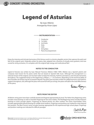 Book cover for Legend of Asturias: Score