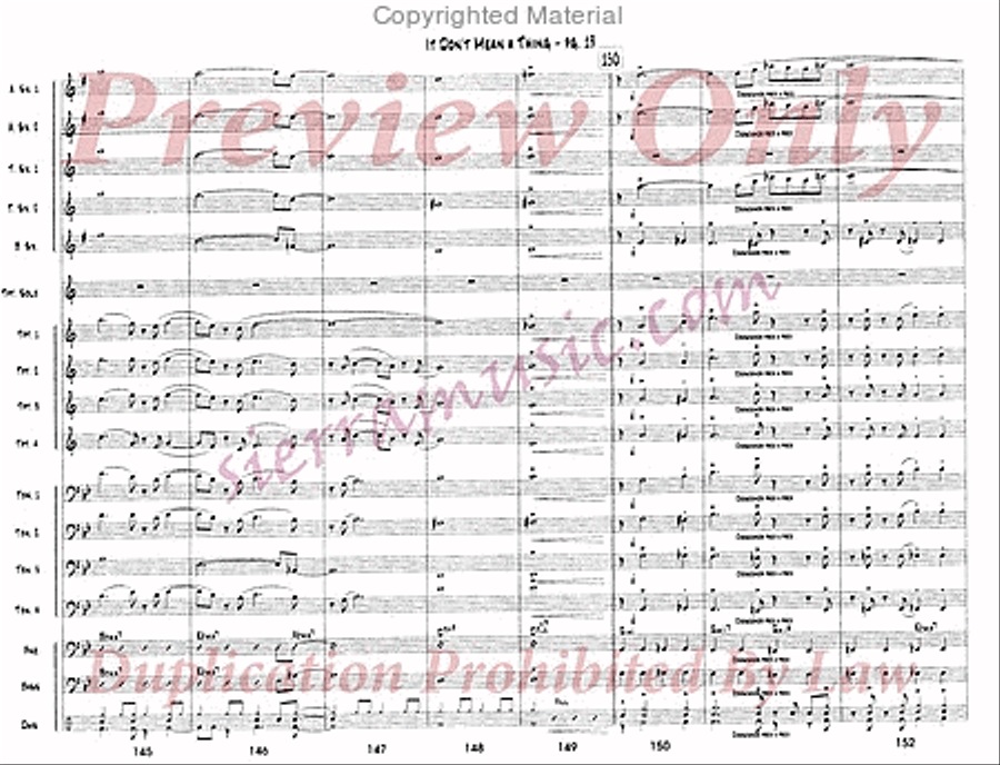 It Don't Mean a Thing If It Ain't Got That Swing Jazz Ensemble scores gallery preview page 20