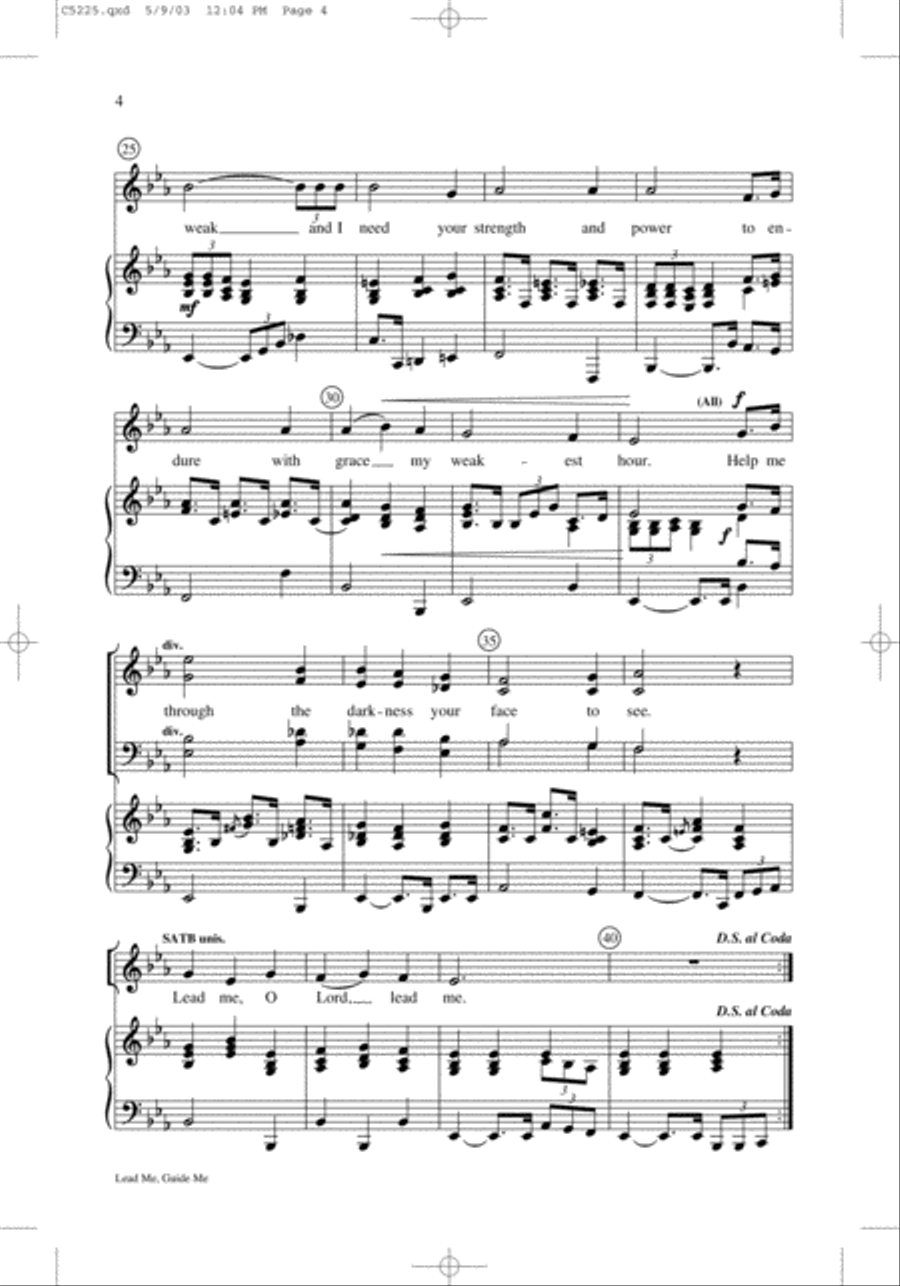 Lead Me, Guide Me 4-Part scores gallery preview page 4
