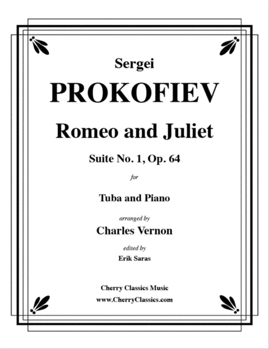 Romeo and Juliet Suite No. 1, Op. 64 for Tuba and Piano Tuba scores gallery preview page 1