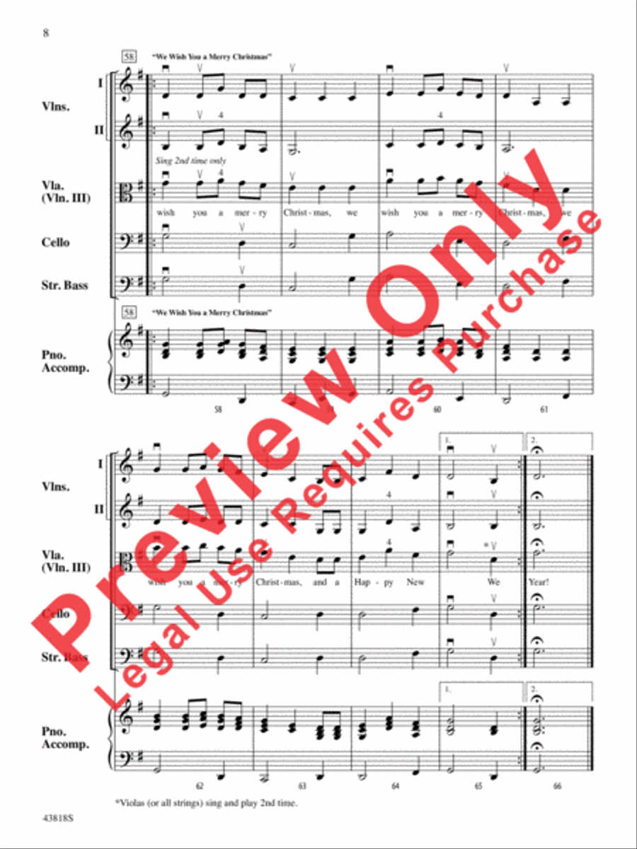 A Very Viola Christmas String Orchestra scores gallery preview page 9