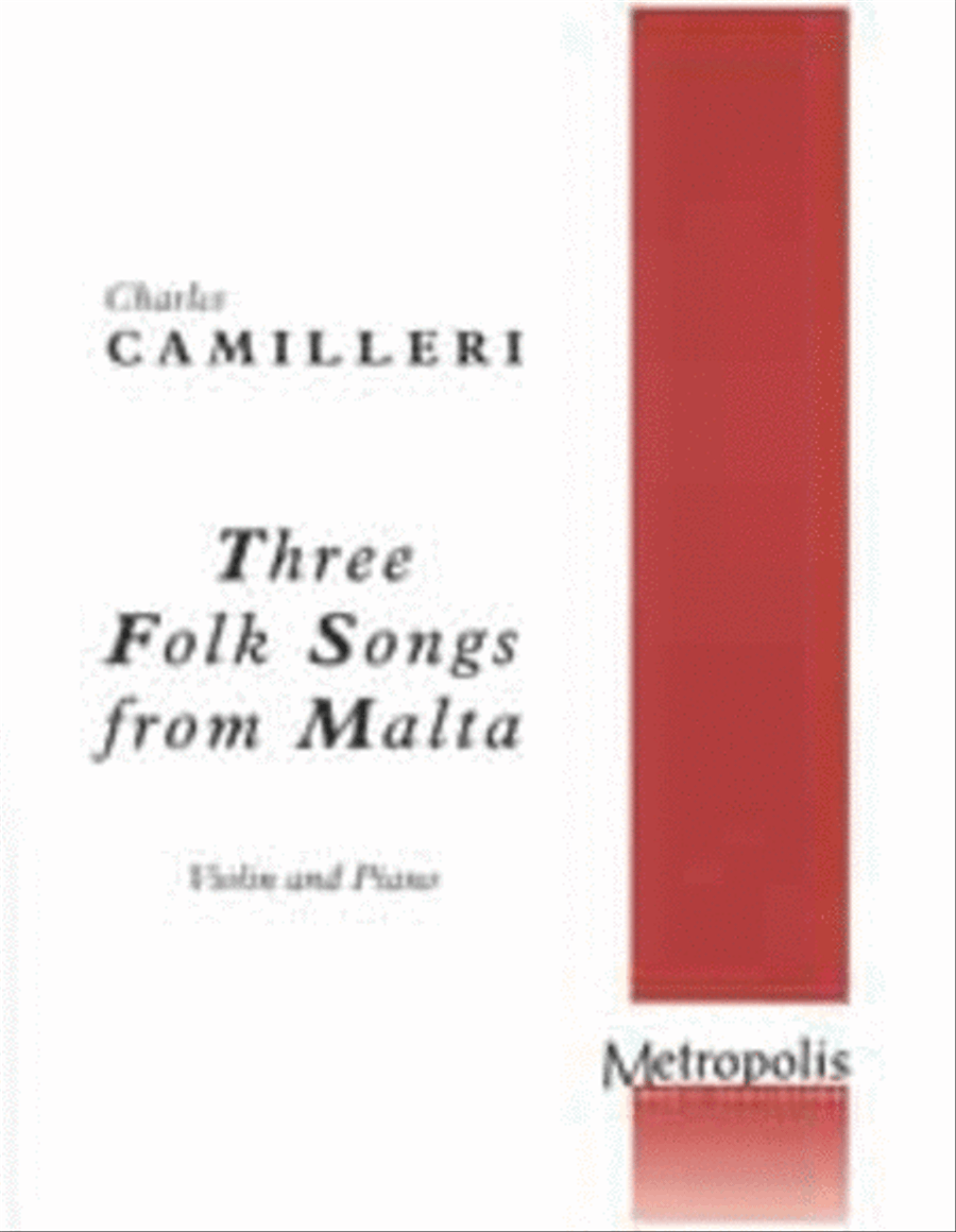 3 Folk-Songs from Malta for Violin and Piano Violin Solo scores gallery preview page 1