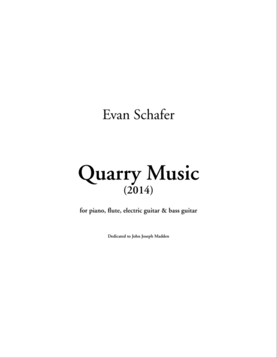 Quarry Music (2014) Small Ensemble scores gallery preview page 1