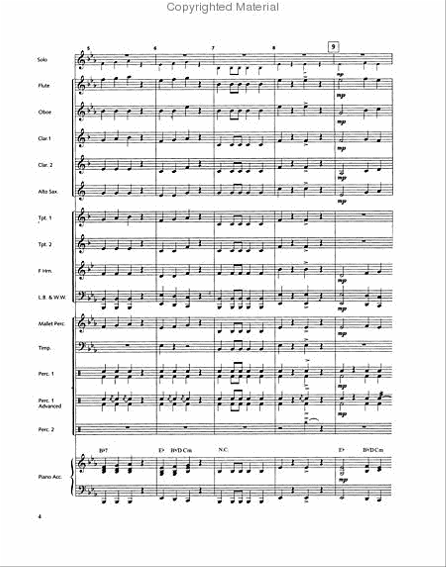 Concerto for Crash Cymbals Concert Band scores gallery preview page 3