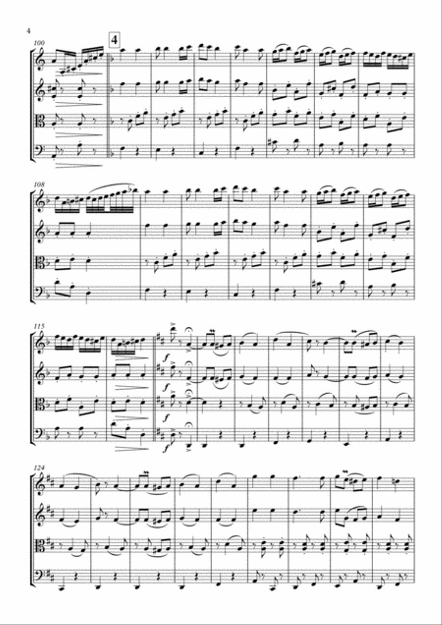 Hungarian Dances №6-10 Hungarian Dances №6-10 String Quartet scores gallery preview page 5
