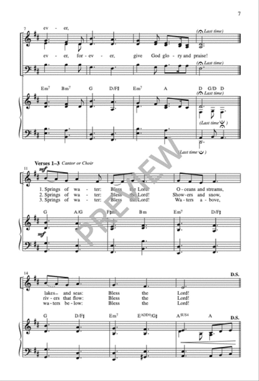 Mass of Joy and Peace, Tenth Anniversary edition - Choral / Accompaniment edition 3-Part scores gallery preview page 8