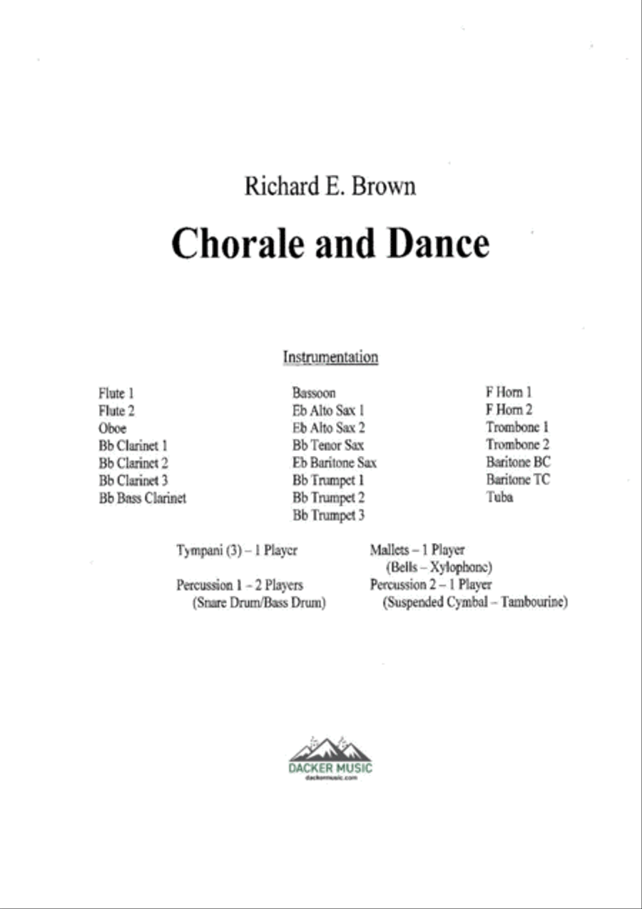 Chorale and Dance Concert Band scores gallery preview page 2