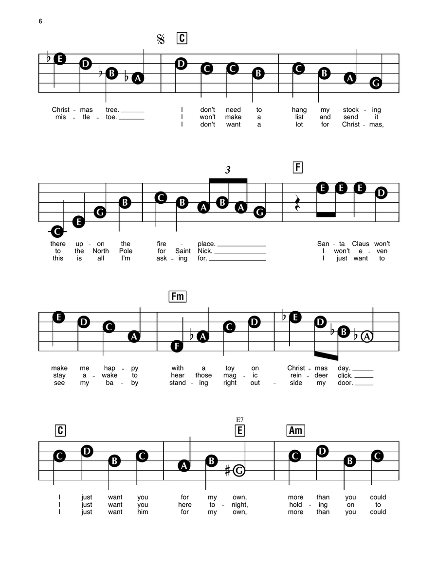 All I Want For Christmas Is You Electronic Keyboard scores gallery preview page 3