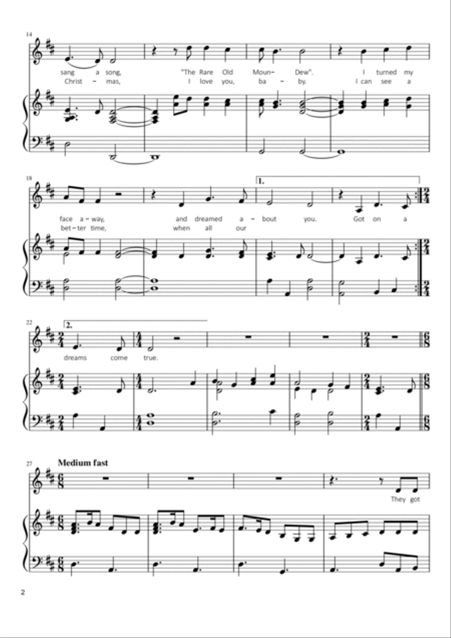 Fairytale Of New York Voice scores gallery preview page 2