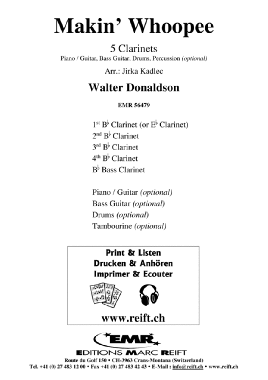 Makin' Whoopee Clarinet Quintet scores gallery preview page 2