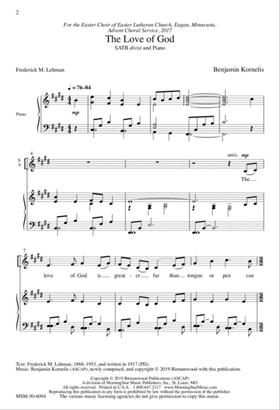 The Love of God Divisi scores gallery preview page 2