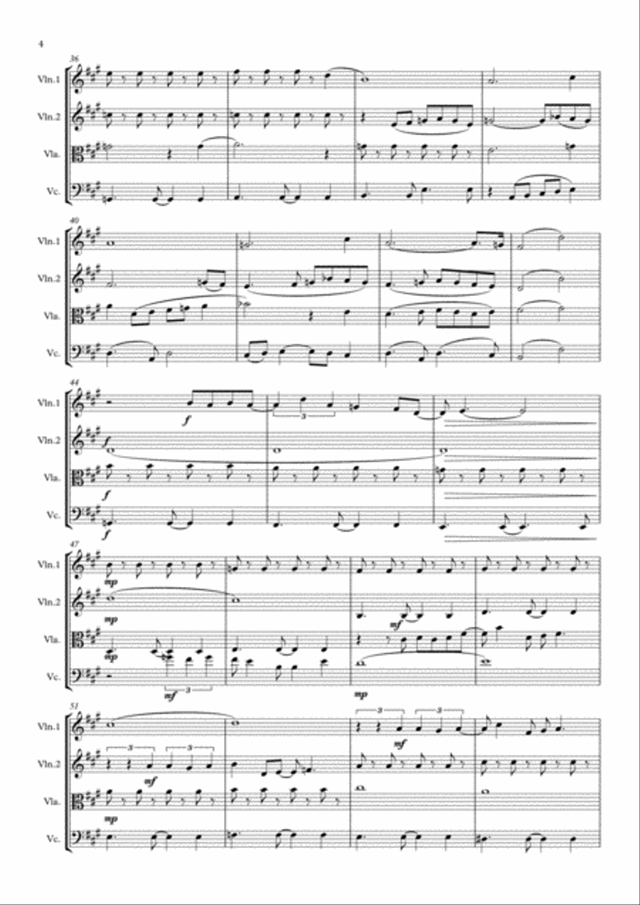 God Only Knows String Quartet scores gallery preview page 4