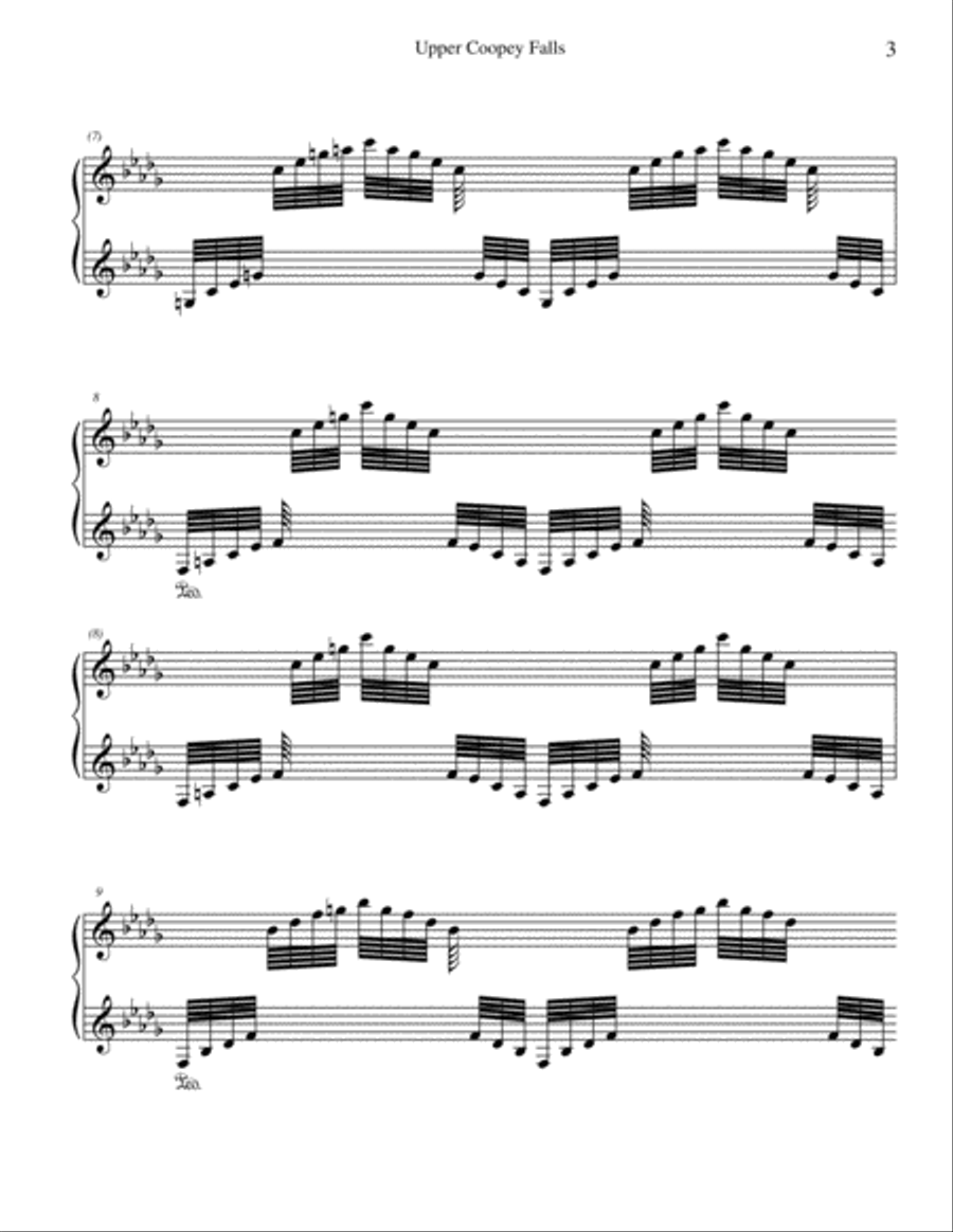 Upper Coopey Falls Upper Coopey Falls Piano Solo scores gallery preview page 3