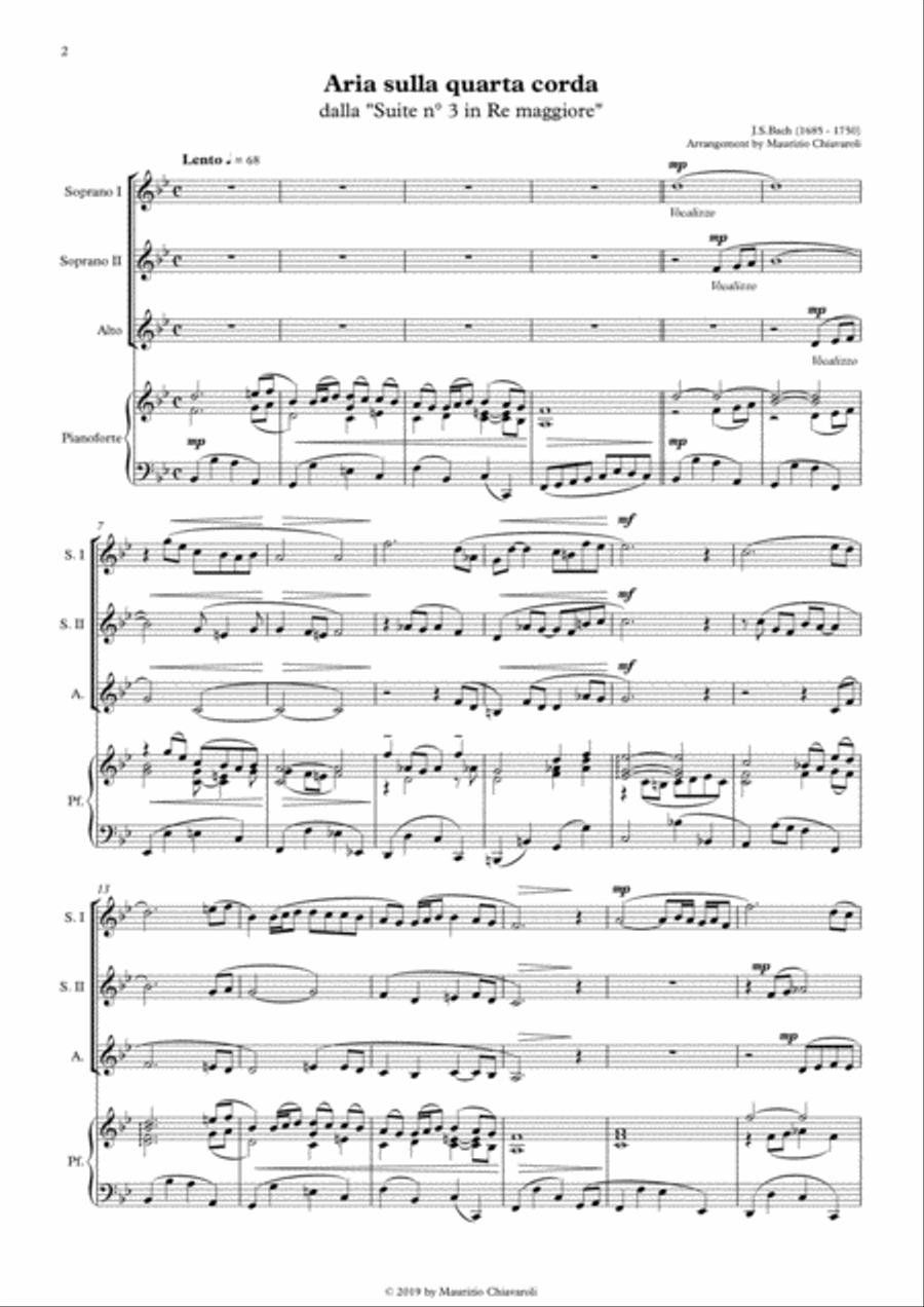 Aria sulla quarta corda SSA scores gallery preview page 2