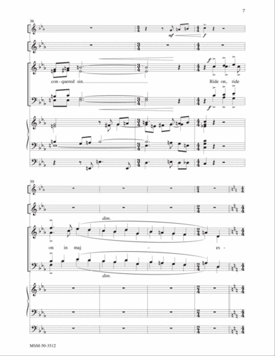 Ride On, Ride On in Majesty 4-Part scores gallery preview page 6