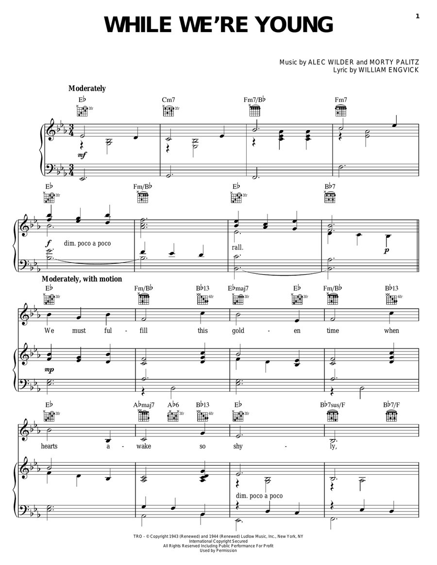 While We're Young While We're Young Guitar scores gallery preview page 1