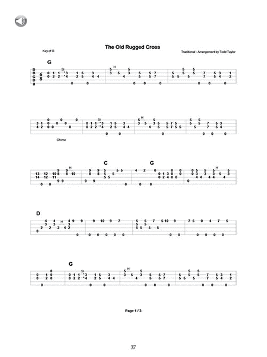 Todd Taylor's Gospel Banjo Guitar Tablature scores gallery preview page 5