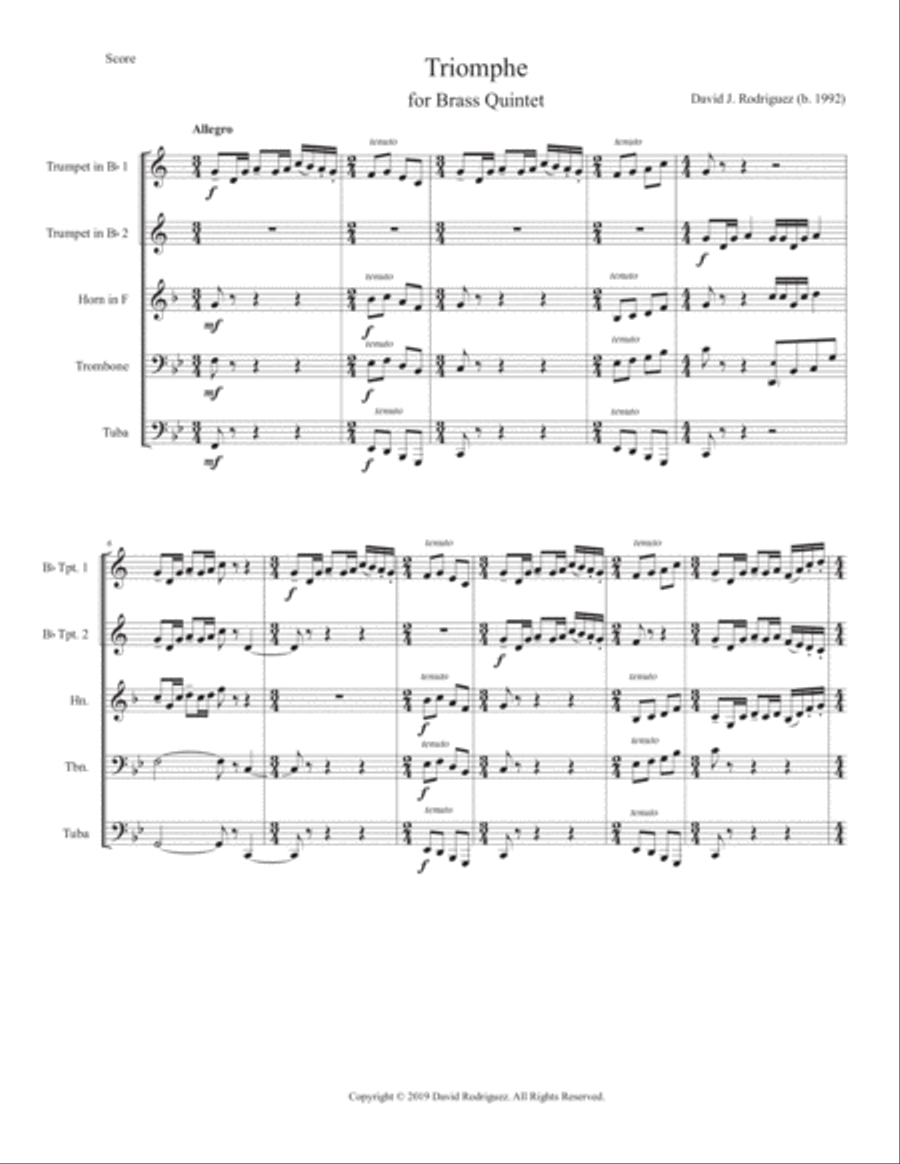 Triomphe Brass Ensemble scores gallery preview page 4