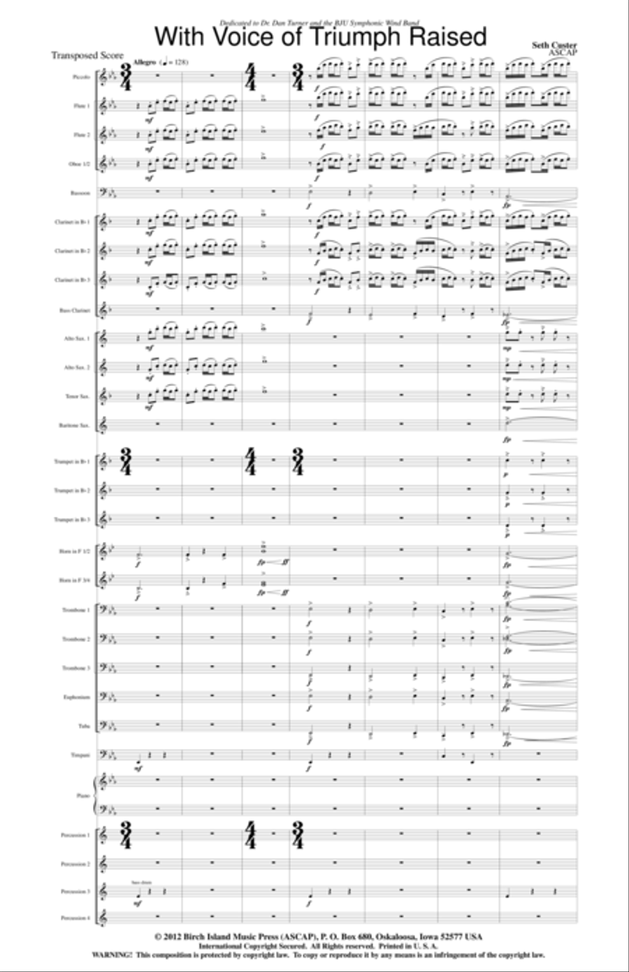 With Voice of Triumph Raised Concert Band scores gallery preview page 2