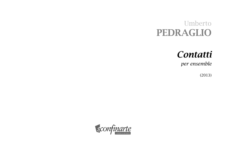 Umberto Pedraglio: CONTATTI (ES 1047) per Ensemble Large Ensemble scores gallery preview page 1