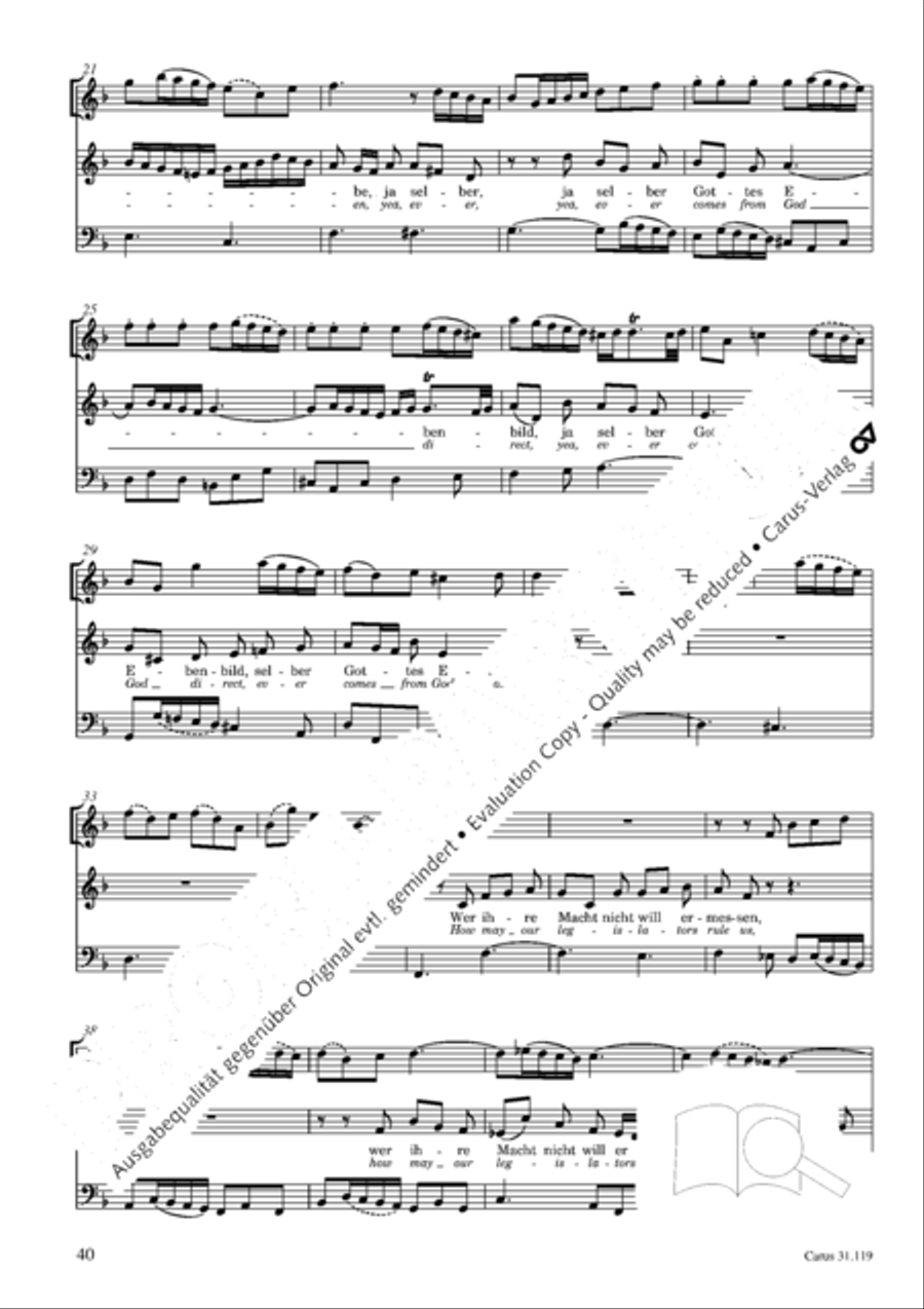 Praise the Lord, O Jerusalem (Preise, Jerusalem, den Herrn) 4-Part scores gallery preview page 41
