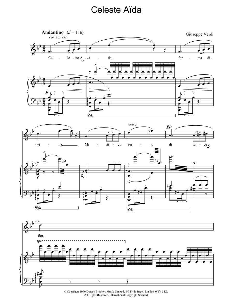 Celeste Aida Acoustic Guitar scores gallery preview page 1