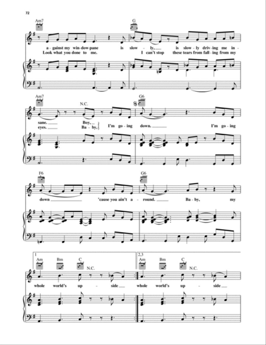 I'm Going Down Piano, Vocal, Guitar scores gallery preview page 2