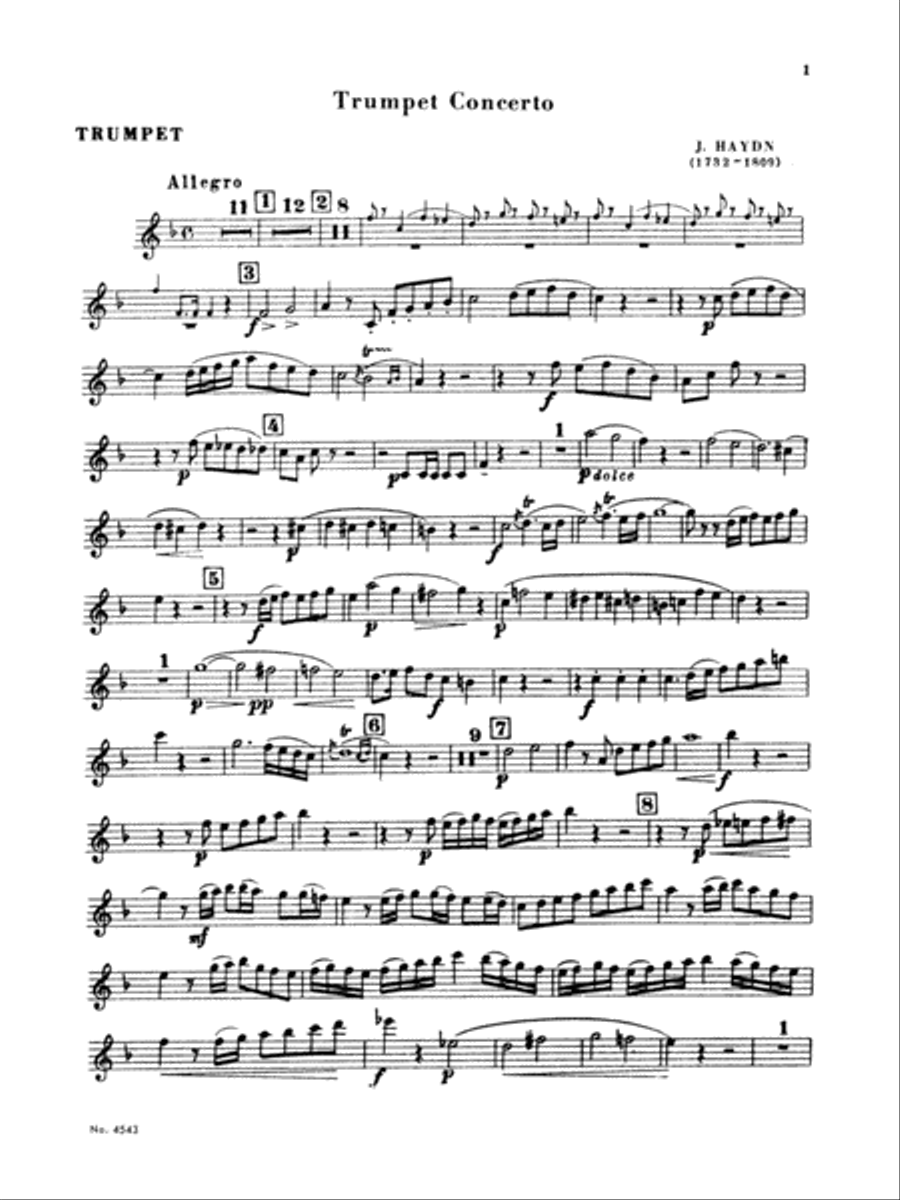 Haydn: Trumpet Concerto Trumpet Solo scores gallery preview page 3