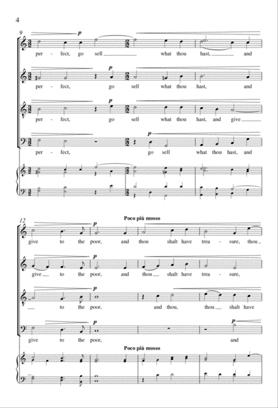 If Thou Wilt Be Perfect 4-Part scores gallery preview page 3