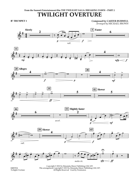 Twilight Overture (from The Twilight Saga: Breaking Dawn Part 2) - Bb Trumpet 1