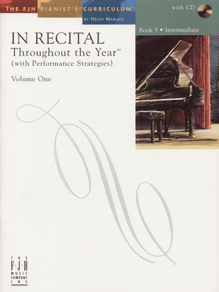 Book cover for In Recital! Throughout the Year (with Performance Strategies) Volume One, Book 5 (NFMC)