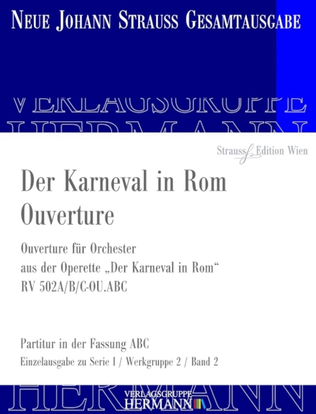 Karneval in Rom Ouverture RV 502A/B/C-OU.ABC