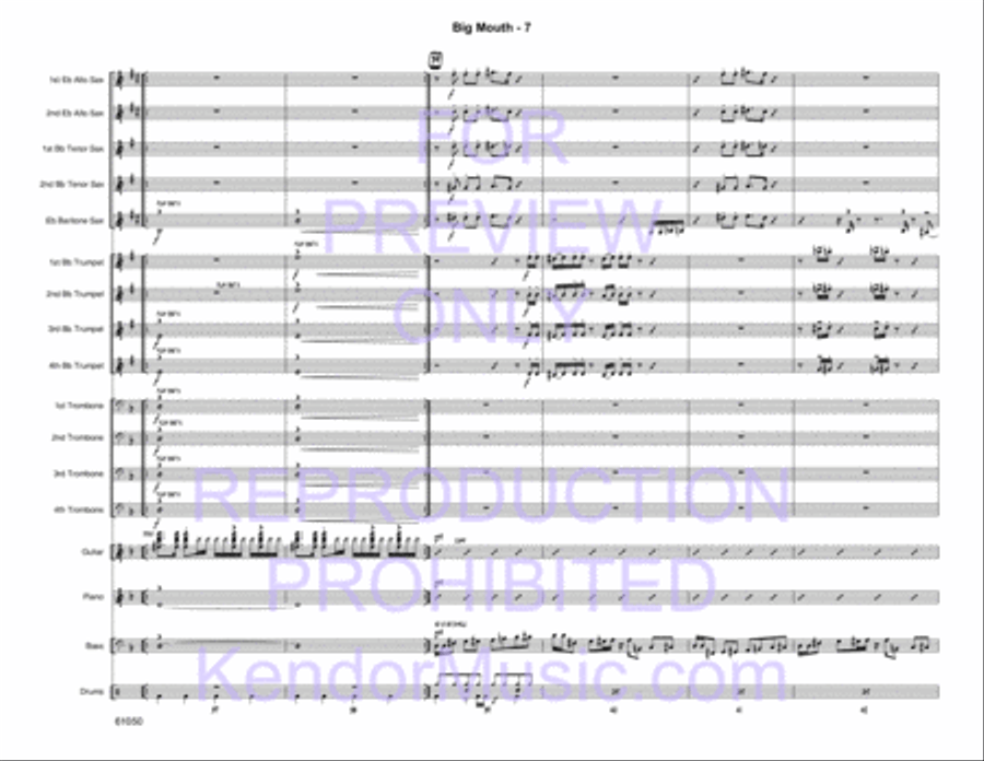 Big Mouth (Full Score) Jazz Ensemble scores gallery preview page 9