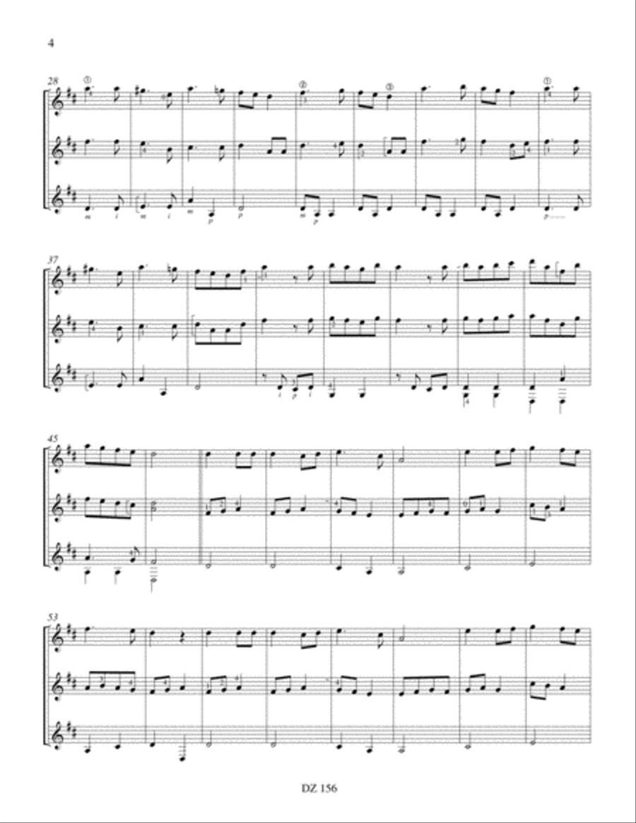Pour jouer à trois Guitar Ensemble scores gallery preview page 4