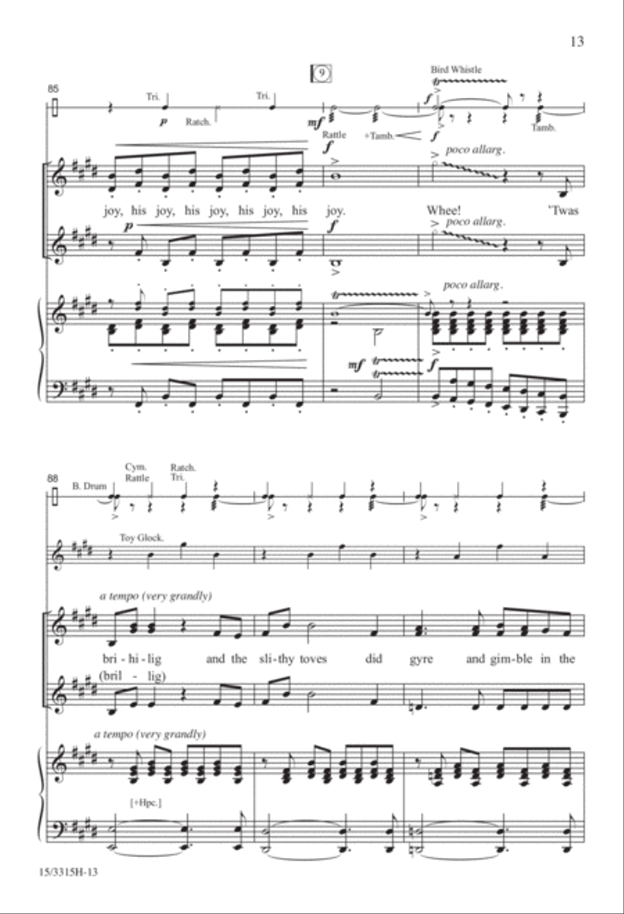 Jabberwocky SSA scores gallery preview page 13