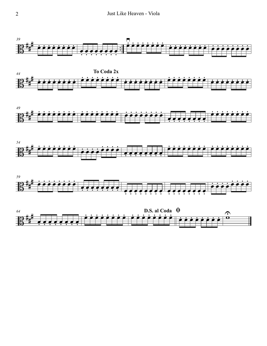 Just Like Heaven String Quartet scores gallery preview page 6