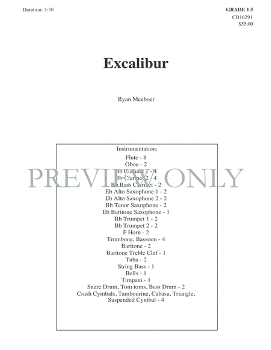 Excalibur Concert Band scores gallery preview page 2