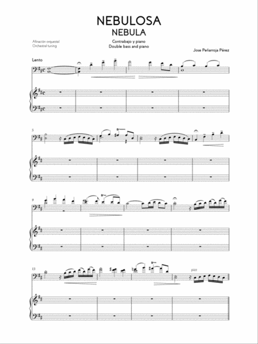 Nebula / from Forest Frequencies Double Bass scores gallery preview page 5