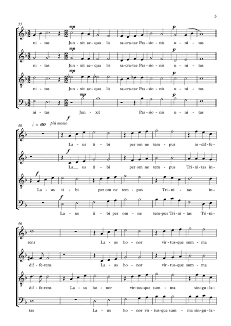 O Dei perenne Verbum O Dei perenne Verbum 4-Part scores gallery preview page 3