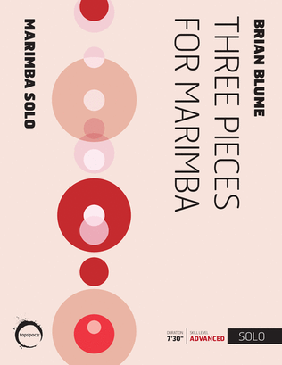 Book cover for Three Pieces for Marimba