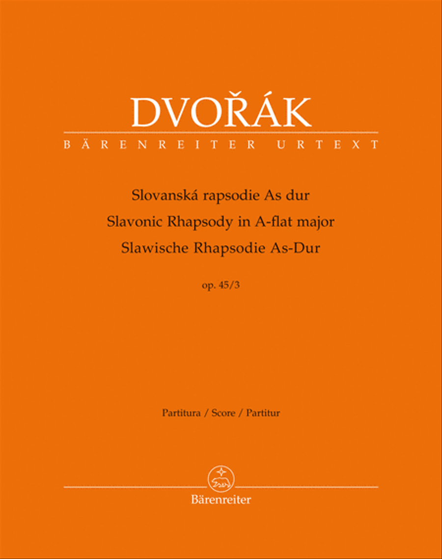 Book cover for Slavonic Rhapsody in A flat major, op. 45/3