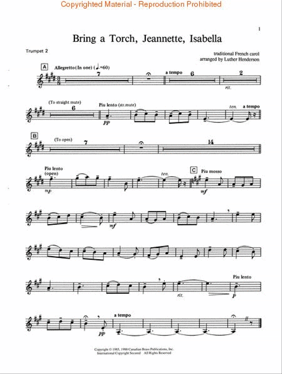 The Canadian Brass Christmas Brass Quintet scores gallery preview page 2