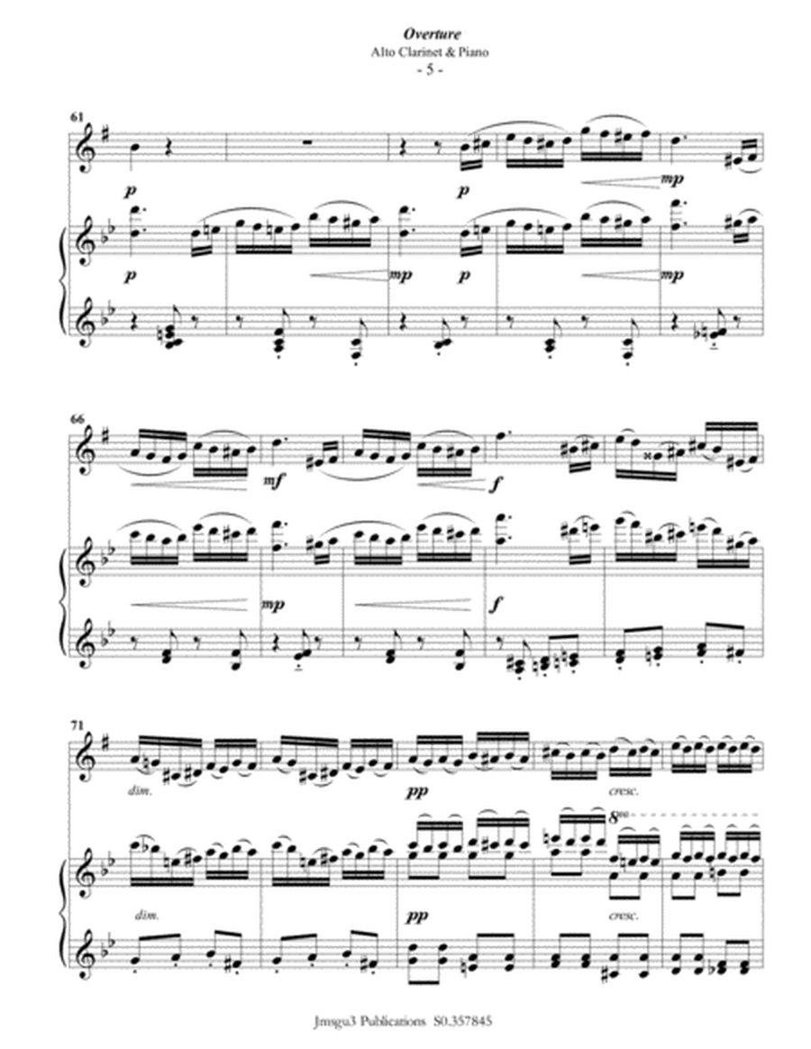 Tchaikovsky: Overture from Nutcracker Suite for Alto Clarinet & Piano image number null